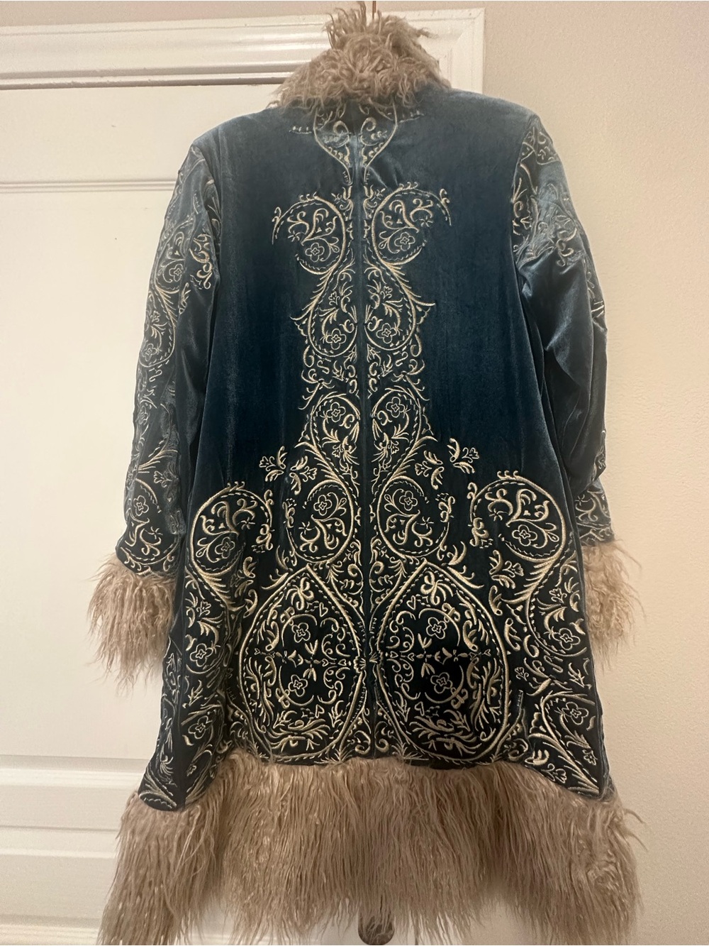 Free People Understated Leather Moon Glow Coat Size L NWT - Picture 4 of 7